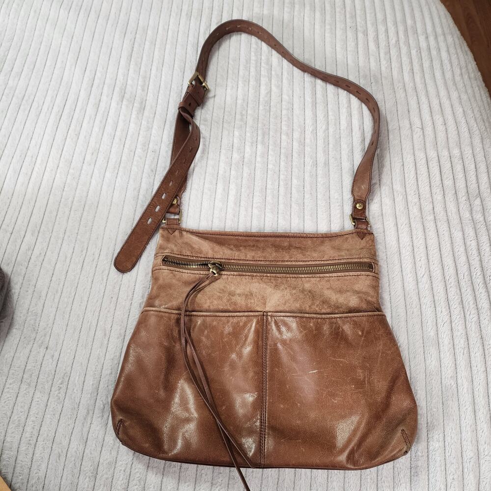Vintage Brown Hobo Leather Purse one pen mark, see pics Y
